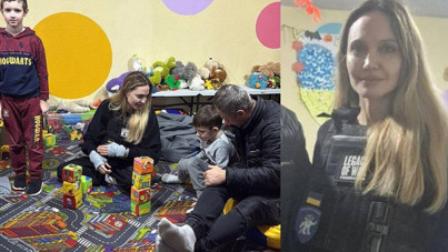 Kurşun geçirmez yelek giydi: Angelina Jolie, gizlice ziyaret etti