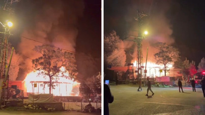 Beykoz’daki restoran alev alev yandı