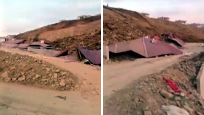 Kahramanmaraş’ta 10 ev toprak altında kaldı