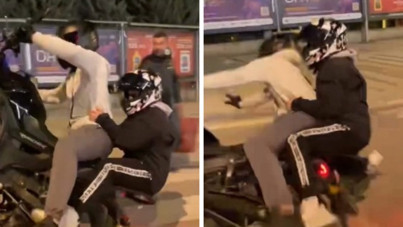 Ön tekerini kaldırmak istediği motosikleti deviren sürücüye 51 bin TL ceza