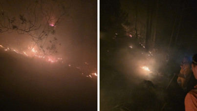 Hatay’da yıldırım düştü, orman yangını çıktı