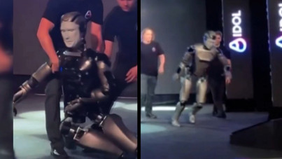 'Tutun kollarımdan düşerim şimdi': Sahneye Rocky gibi çıktı, nakavt oldu