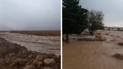 Mardin'de sağanak: Dere taştı