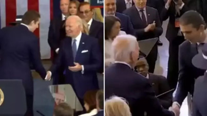 Biden'ın yüzü asılmıştı... Trump'ın oğlunun ne dediği ortaya çıktı