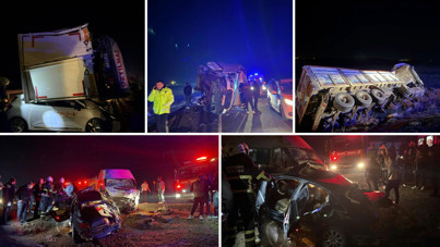 Diyarbakır'da zincirleme kaza: Ölü ve yaralılar var