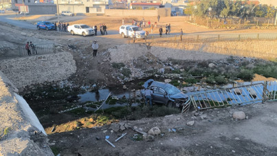 Mardin'de otomobil, köprüden kanala düştü: 1 ölü, 2 yaralı