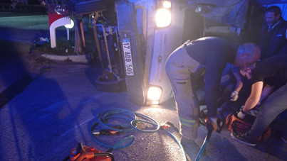 Balıkesir’de kamyonet devrildi: Koca öldü, eşi ağır yaralı