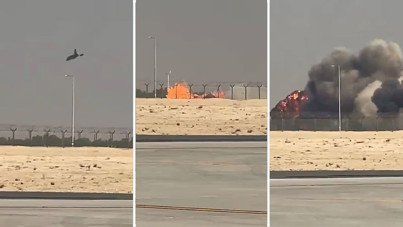 Savaş uçağı gösteri sırasında yere çakıldı