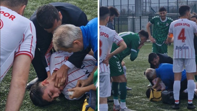 Amatör futbolcu maçta bilincini kaybetti