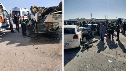 Hatay'da üç otomobil birbirine girdi