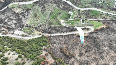 Yanan ormana paraşütten tohum