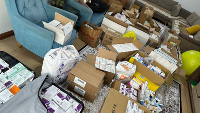Eczane sahibinin evine operasyon: 2 bin 500 ilaca el konuldu