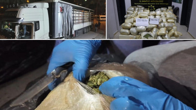 Yurtdışından gelen TIR'da yakalandı, tam 223 kilo