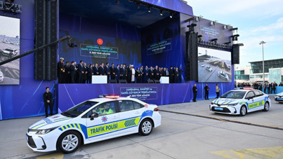 9 bin 200 araç törenle gaza bastı