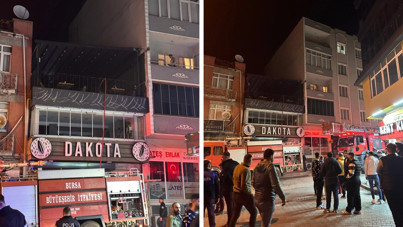 Kafede soba patladı, yangın çıktı