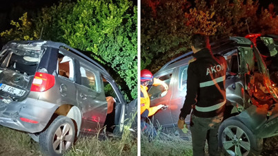 Üç aracın karıştığı zincirleme kazada 2 kişi yaralandı