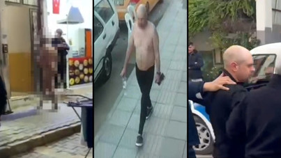 Çırılçıplak dolaşıyordu, gözaltına alındı