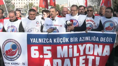 Memurlar TBMM önünde: 'Seyyanen zamda adalet' istediler