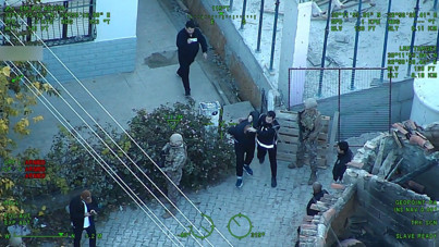 Suç örgütü propagandasına helikopterli operasyon