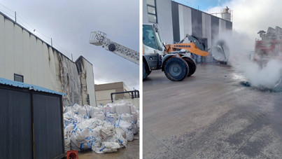 Bolu'da fabrika yangını