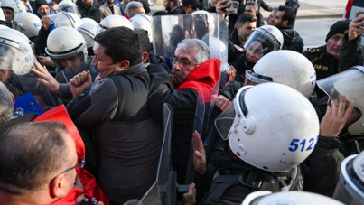 Birleşik Kamu İş’in TBMM önündeki eylemine polis müdahalesi