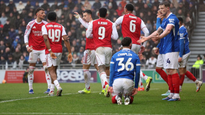 Arsenal kupada çok rahat