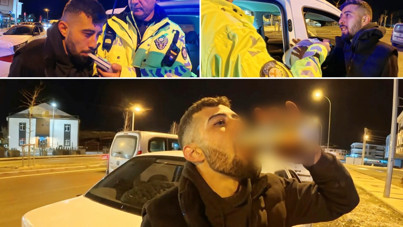 Ehliyeti kaptırdı araç başında içmeyi sürdürdü: Vallahi 10 numara içtim