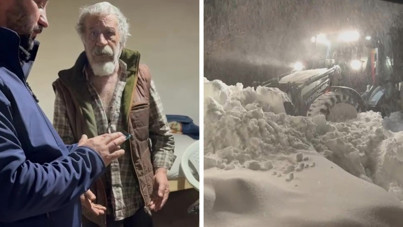 Kardan kapanan köyde 5 gün tek başına kaldı