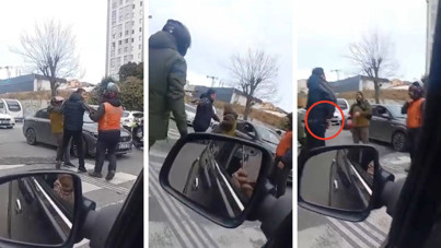 Yol verme kavgasında silah çekti, gözaltına alındı