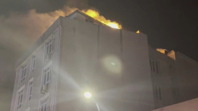 Küçükçekmece’de korkutan otel yangını