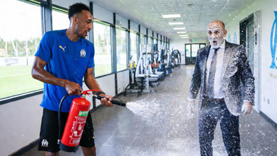 Aubameyang yangın söndürücüyle ortalığı birbirine kattı: Kadro dışı kaldı