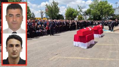Tekirdağ'da şehit polislere acı veda