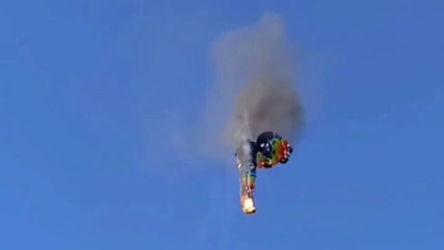 Sıcak hava balonu alev alev yandı, 8 kişi öldü