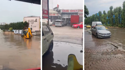 Şiddetli yağış Kocaeli'ni vurdu: İş yerlerini su bastı, motokuryelere yasak geldi