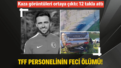 TFF personelinin feci ölümü! Kaza görüntüleri ortaya çıktı: Tam 12 takla attı
