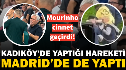Kadıköy’de yaptığı hareketi Madrid’de de yaptı: Mourinho cinnet geçirdi