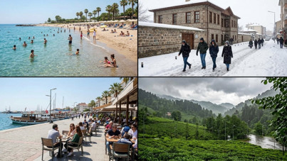 Bir ucunda yaz diğer ucunda kış. Türkiye'de aynı gün dört mevsim yaşanıyor