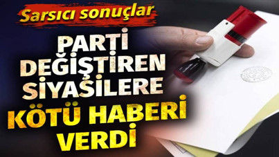 Parti değiştiren siyasilere kötü haberi verdi. Sarsıcı anket ortaya çıktı