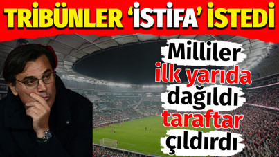 Milli maçta tribünler 'istifa' diye inliyor. 26 dakikada 3 oldu
