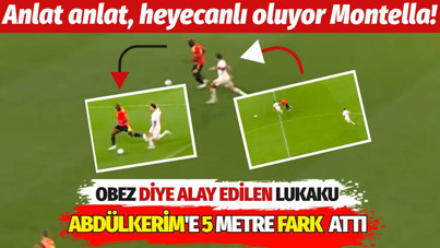 Obez diye alay edilen Lukaku Abdülkerim'e 5 metre fark attı