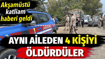 Aynı aileden 4 kişiyi öldürdüler. Akşamüstü katliam haberi geldi
