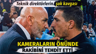 Kameraların önünde rakibini tehdit etti. Teknik direktörlerin şok kavgası