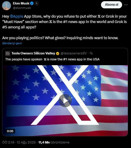 Elon Musk'tan Apple'a tehdit: Dava açacağız - Resim : 1