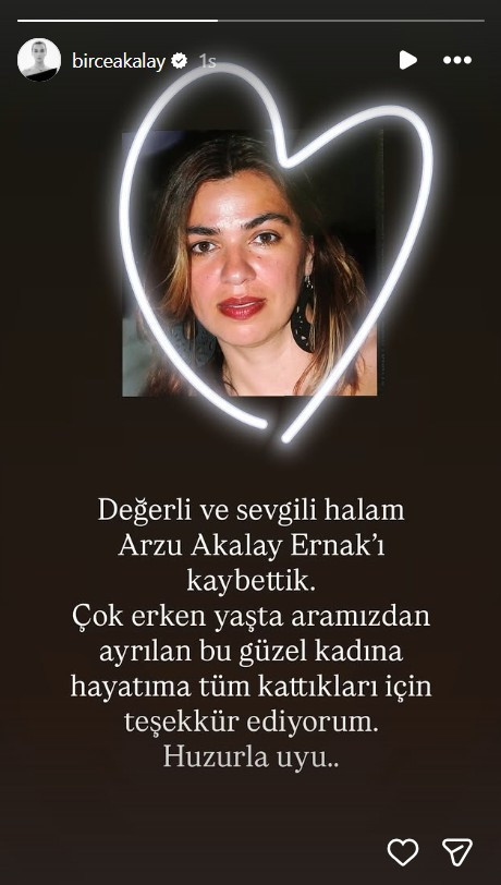 Birce Akalay üzücü haberi paylaştı: 'Çok genç yaşta aramızdan ayrıldı' - Resim : 1