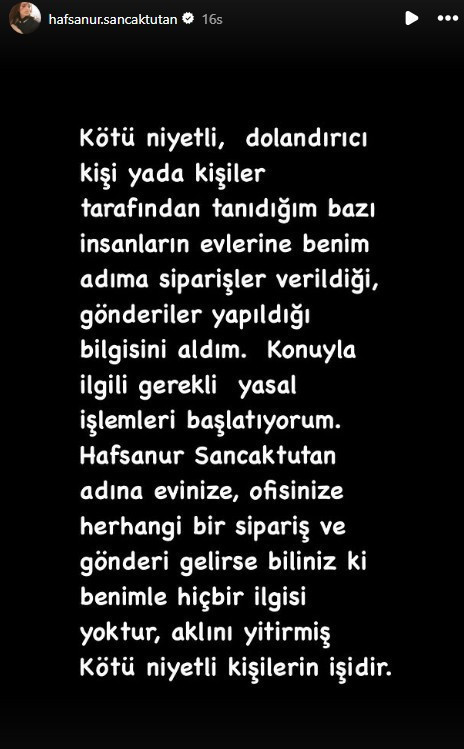 Hafsanur Sancaktutan dolandırıcıların hedefi oldu - Resim : 1