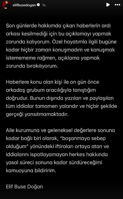 Ebru Gündeş’in eski eşiyle anılan Elif Buse Doğan sessizliğini bozdu - Resim : 1