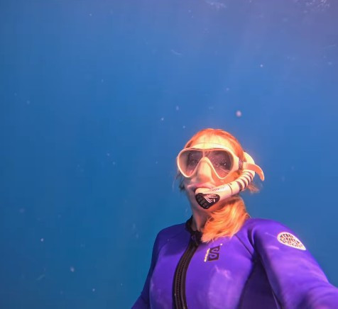 Yasemin Kay Allen okyanusta balina ve köpekbalıklarıyla yüzdü - Resim : 1