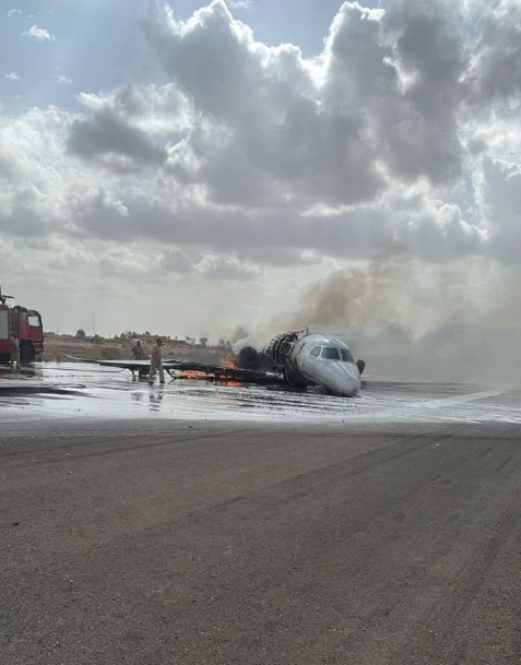İstanbul’dan kalkan jet Libya'da kaza yaptı. Alev içinde kaldı - Resim : 2
