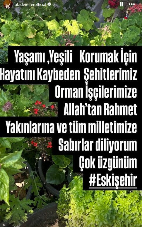 Eskişehir orman yangınında hayatını kaybedenler için ünlü isimlerden başsağlığı mesajları - Resim: 4