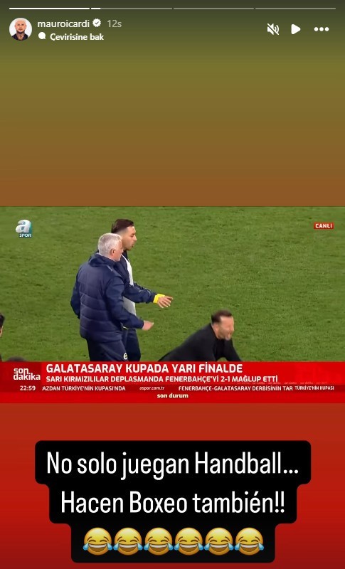 Icardi'den Fenerbahçe'yi kızdıracak paylaşım: “Sadece hentbol oynamıyorlar, boks da..." - Resim : 1